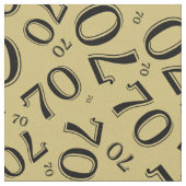 70e - Cool Number Pattern Gold en Black 70 Stof (Close Up)