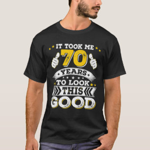 70e geboorte-cadeau nam me 70 jaar mee 70 jaar oud t-shirt