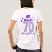 70e geboortedag, hoofdstuk 70 Paarse glitter T-shirt (Achterkant)