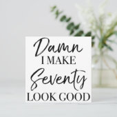 70e geboortedag kaart (Staand voorkant)