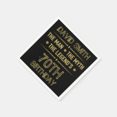 70e geboortedag Man Myth Legend Servet (Hoek)