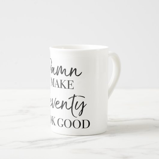 70e geboortedag porselein kop (Voorkant rechts)