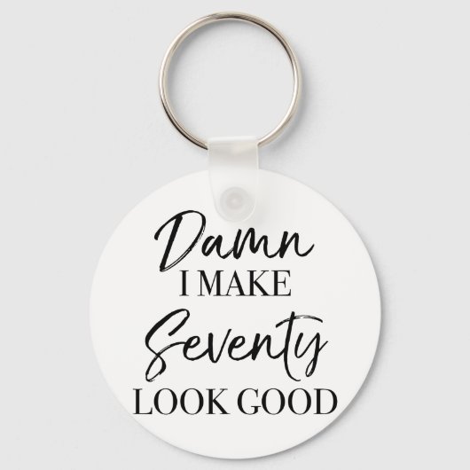 70e geboortedag sleutelhanger (Voorkant)
