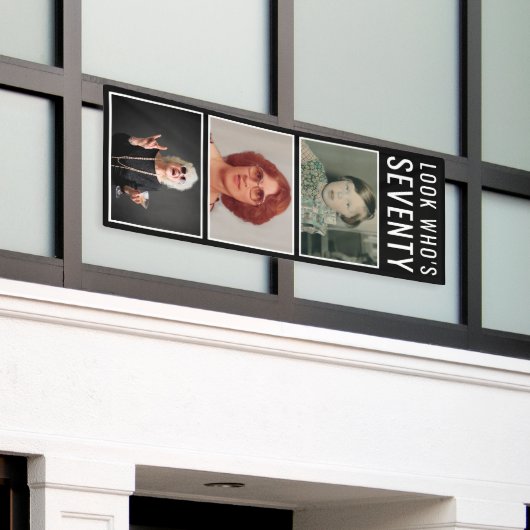 70e geboortedagfoto-banner spandoek (Buitenkant Gebouw)