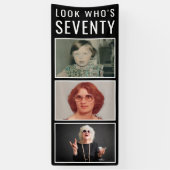 70e geboortedagfoto-banner spandoek (Verticaal)