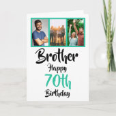 70e gelukkige verjaardag broerfoto collage Kaart (Voorkant)