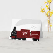 70e gepersonaliseerde verjaardagskaart van de stoo kaart (Gele Bloem)