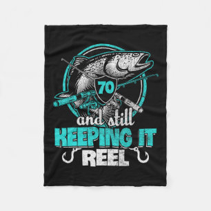 70e Gevist Grappig Verjaardag Shirt Visser Keepin Fleece Deken