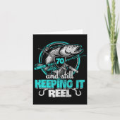 70e Gevist Grappig Verjaardag Shirt Visser Keepin Kaart (Voorkant)