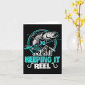 70e Gevist Grappig Verjaardag Shirt Visser Keepin Kaart (Gele Bloem)