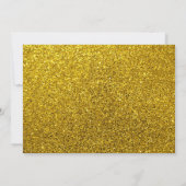 70e Gold Glitter Birthday Invitation Kaart (Achterkant)