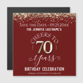70e gouddag Sparen de Datum Magnet (Voorkant / Achterkant)
