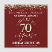 70e gouddag Sparen de Datum Magnet (Voorkant)