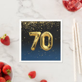 70e gouden ballonnen en Confetti Napkins Servet (Insitu)