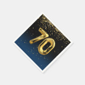 70e gouden ballonnen en Confetti Napkins Servet (Hoek)