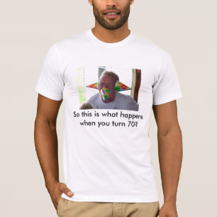 70e gram, dus dit is wat er gebeurt als je 70 draa t-shirt