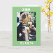 **70e halve dag** CELEBRATE EN CHEERT NAAR U Kaart (Gele Bloem)