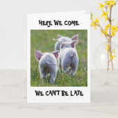 **70e halve dag** URRY UP WE KUNNEN NIET LAAT ZIJN Kaart (Gele Bloem)