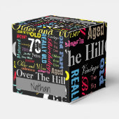 70e Happy BIrthday in een graffiti-stijl Bedankdoosjes (Achterkant)