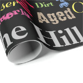 70e Happy Birthday in een graffiti-stijl Cadeaupapier (Rol Hoek)