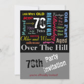 70e Happy Birthday in een graffiti-stijl Kaart (Voorkant)