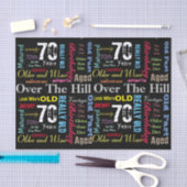 70e Happy BIrthday in een graffiti-stijl Tissuepapier (Craft)