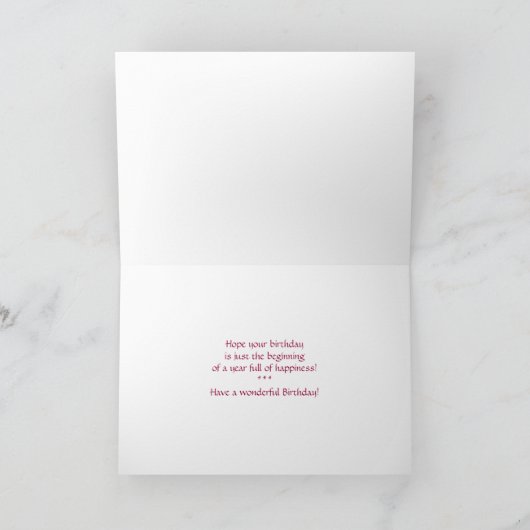 70e Happy Birthday Kaart - Roze tulpen (Binnen)