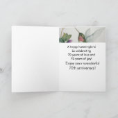 70e Happy Couple Wedding Jubileum Kaart (Binnen)