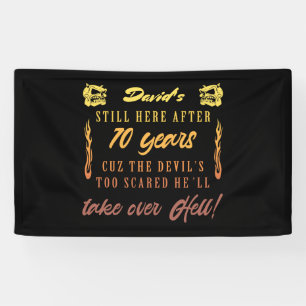 70e Humor op de geboorte van mannen Spandoek