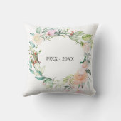 70e Huwelijksjubileum Rozen Bloemstuk Kussen (Achterkant)