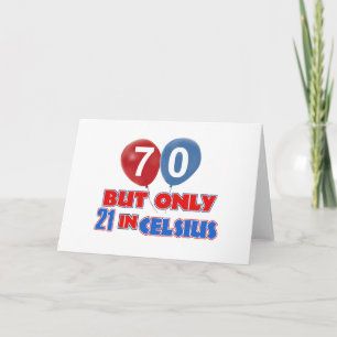 70e jaar oude design kaart