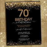 70e jaarlijkse uitnodiging tot inschrijving op de<br><div class="desc">Elegant Faux Gold glitter met de scherpende confetti hoogtepunten op de boven- en ondergrens. Alle tekst kan worden aangepast en kan eenvoudig worden gewijzigd voor uw eigen wensen. Geweldig elegante sjabloon voor 80ste verjaardag.</div>