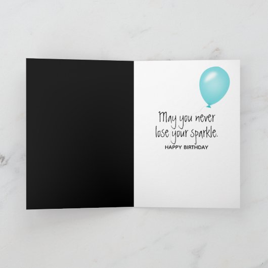 70e jaarsparklers op zwart kaart (Binnen)