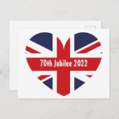 70e Jubilee 2022 Briefkaart vlag Engeland (Voorkant / Achterkant)