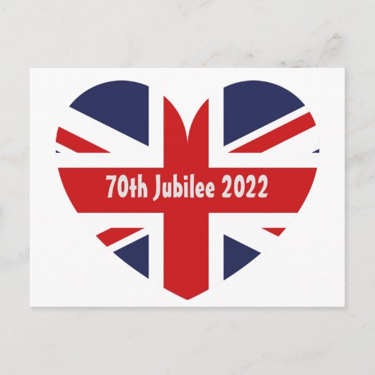 70e Jubilee 2022 Briefkaart vlag Engeland (Voorkant)