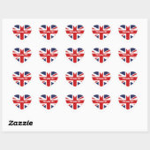 70e Jubilee 2022 Britse vlag Hart Sticker (Vel)