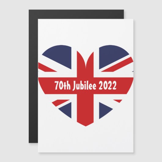 70e Jubilee 2022 Britse vlag Magnetische Kaart (Voorkant / Achterkant)