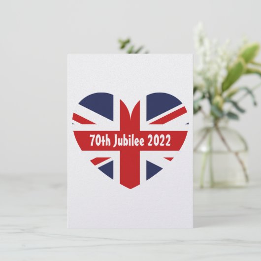 70e Jubilee 2022 Britse vlag Menu (Staand voorkant)