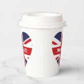 70e Jubilee 2022 Britse vlag Papieren Bekers (Rechts)