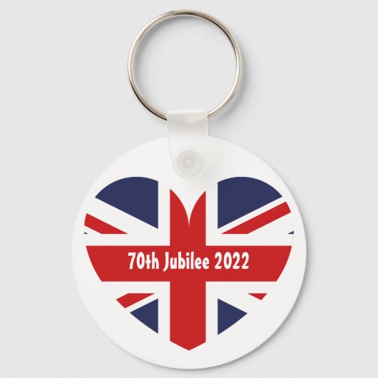 70e Jubilee 2022 Britse vlag Sleutelhanger (Voorkant)