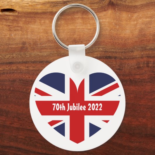 70e Jubilee 2022 Britse vlag Sleutelhanger (Voorkant)