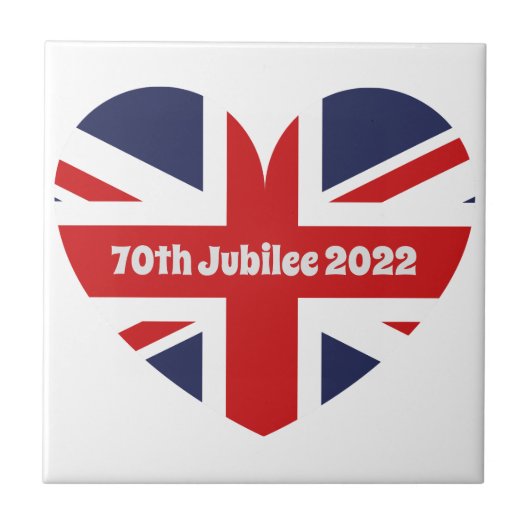 70e Jubilee 2022 Britse vlag Tegeltje (Voorkant)