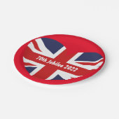 70e Jubilee 2022 Engelstalige vlag Papieren Bordje (Gekanteld)