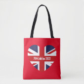 70e Jubilee 2022 Rode Britse vlag Tote Bag (Voorkant)