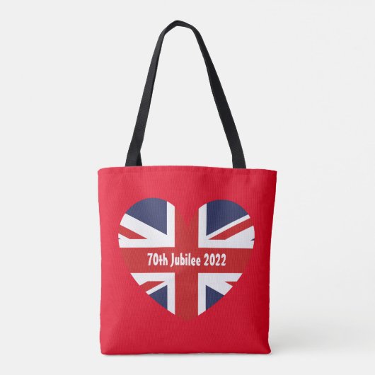 70e Jubilee 2022 Rode Britse vlag Tote Bag (Achterkant)