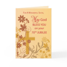 70e Jubilee Jubileum Nun Cross, Swirls, Bloem