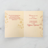 70e Jubilee Jubileum Nun Cross, Swirls, Bloem Kaart (Binnen)