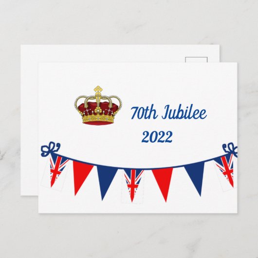 70e jubileum 2022 Celebration Briefkaart (Voorkant / Achterkant)