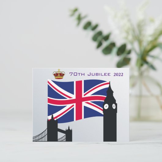 70e jubileum 2022 Celebration Briefkaart (Staand voorkant)