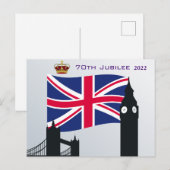 70e jubileum 2022 Celebration Briefkaart (Voorkant / Achterkant)